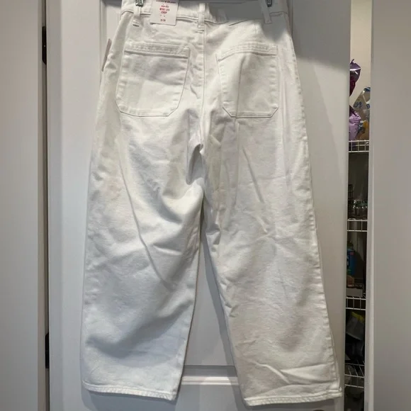 Lucky Brand High Rise Wide Leg Crop Jeans White Size 6 (28) NWT - Picture 4 of 10